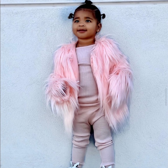 Unreal fur light blue kids coat - Picture 3 of 3